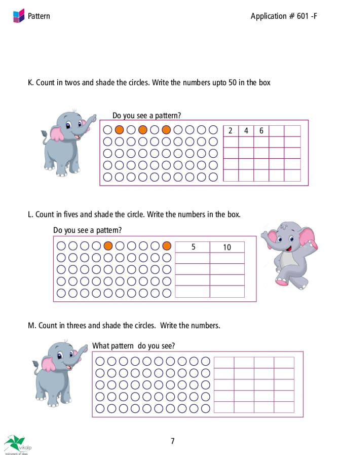 Maths Worksheet for Class 3