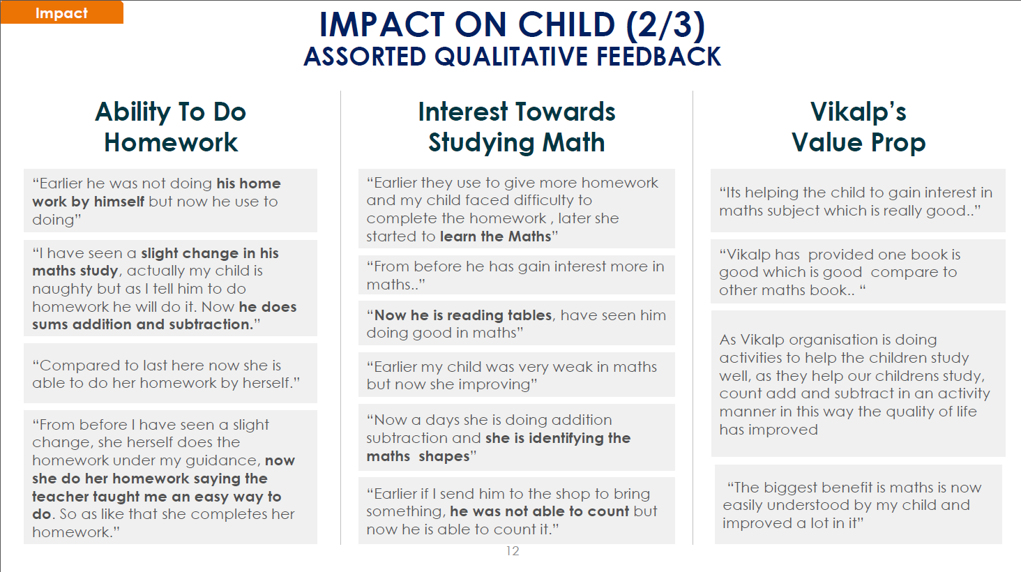 IMPACT ON STUDENTS Impact on Students
