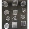 Transparent 3D Shapes has sphere, cylinder, pyramid, cylinder, cube, cuboid, prism