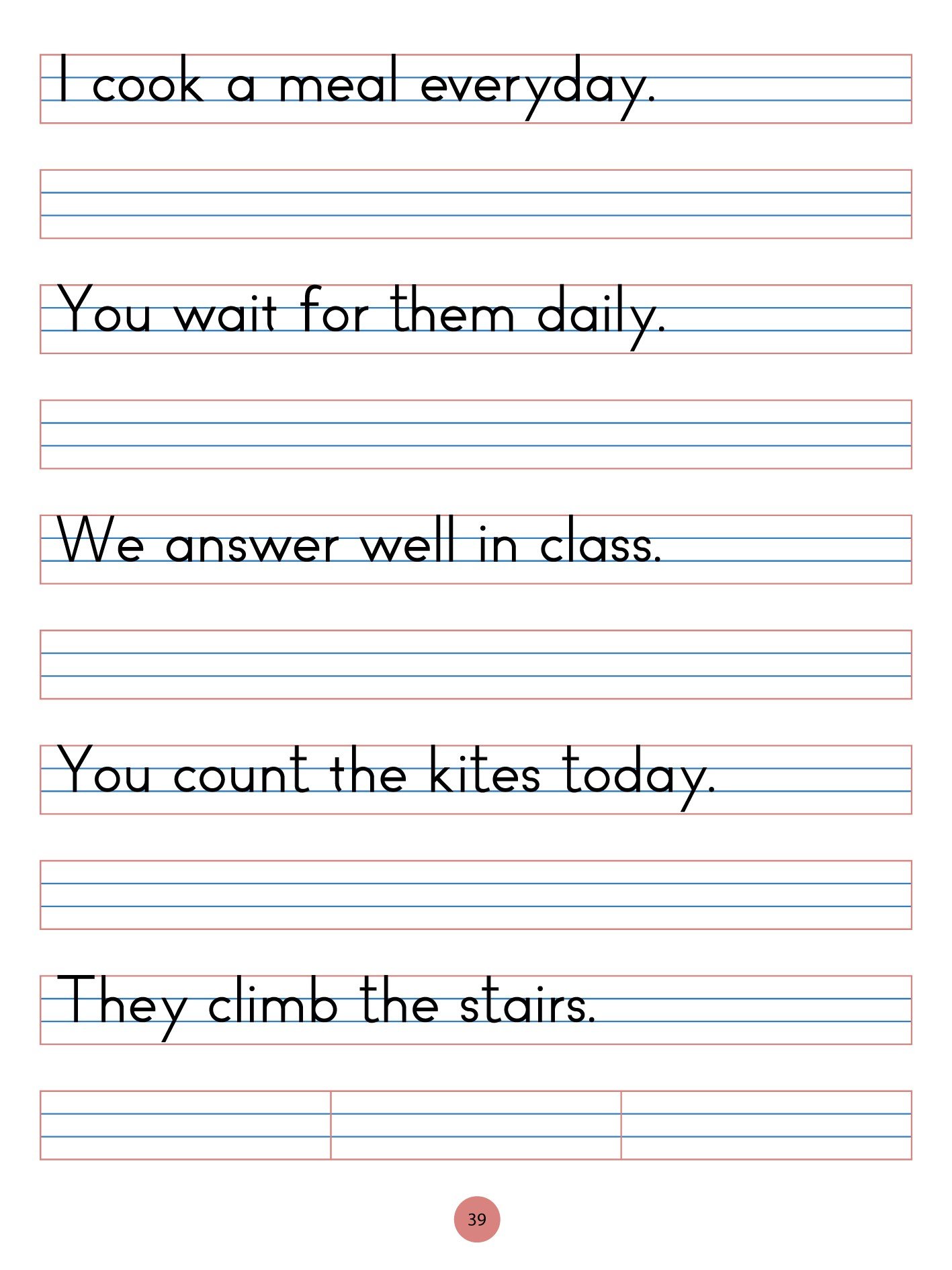 Page Writing Book LKG 3
